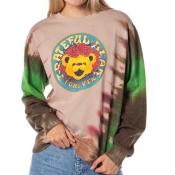 Grateful Dead Tie-Dye Sweatshirt Forever Grateful XS | Earth Tones | Crewneck - Picture 2 of 8